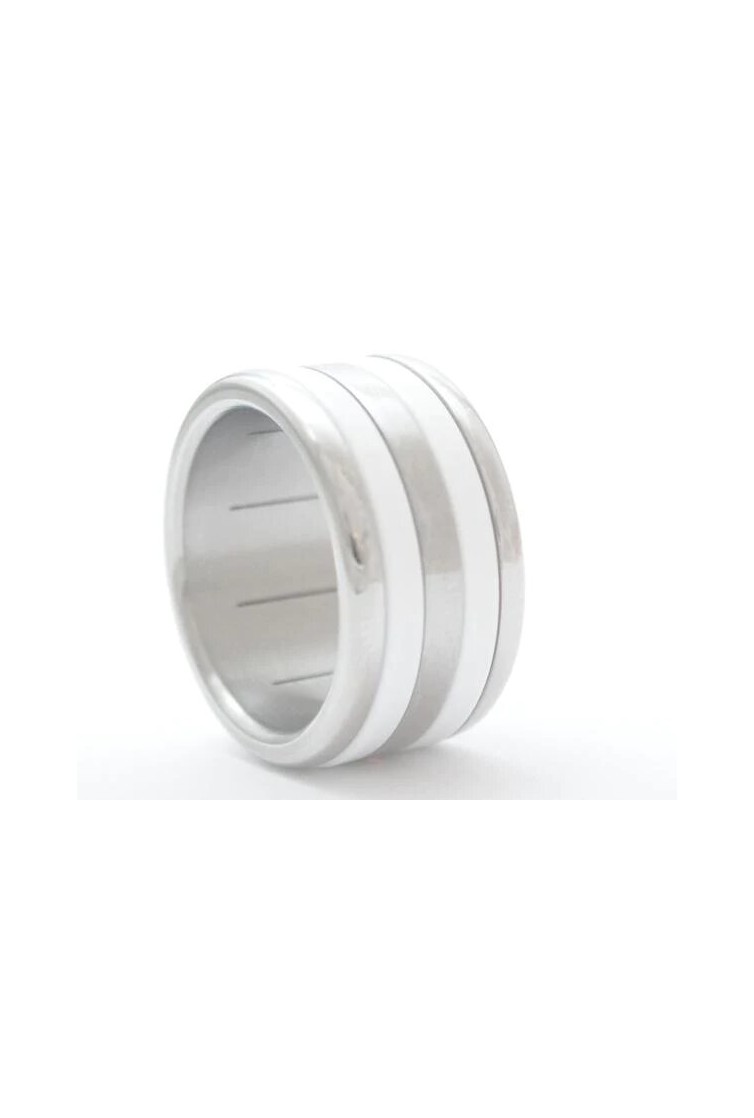 Anell de plata blanc