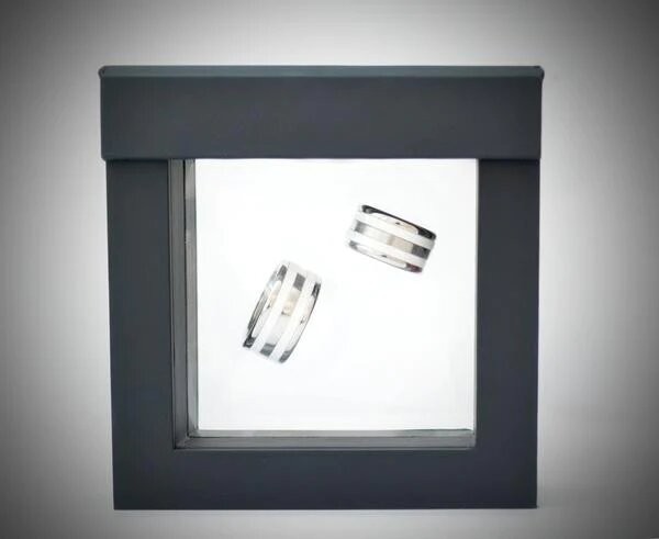 Anell de plata blanc